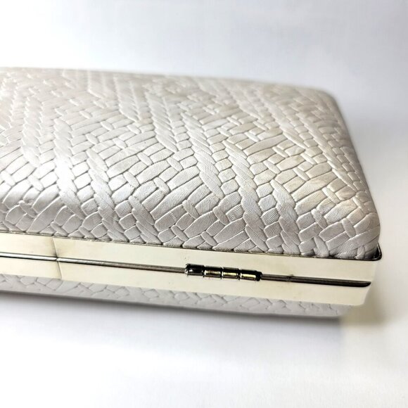 Elegant White Cream Evening Clutch Purse Cocktail Purse Wedding Evening Purse - Picture 12 of 12